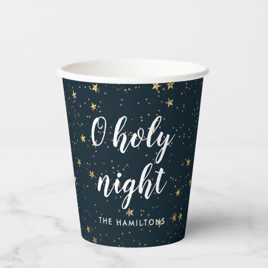 O Heilige Nacht | Weihnachtsstern Pappbecher (Vorderseite)