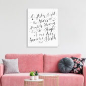 O Heilige Nacht | Weihnachtszeichen Leinwanddruck (Insitu (Wohnzimmer))