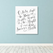 O Heilige Nacht | Weihnachtszeichen Leinwanddruck (Insitu (Holzboden))