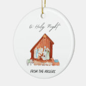 O' Heilige Nachtkrippe Weihnachten Keramik Ornament (Links)