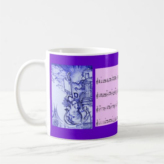 O Heilige Night Music Tasse Geschenk (Links)