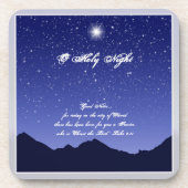 O Heiliger nächtlicher Weihnachtsweih-Untersetzer Getränkeuntersetzer (Vorderseite)