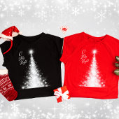 O Heiliger Nachturlaub Glühen Weißer Weihnachtsbau T-Shirt