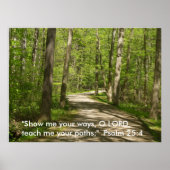 O Herr, lehre mir deine Wege. Psalm 25 Poster (Vorne)