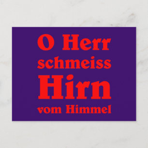 O Herr schmeiss Hirn vom Himmel Postkarte