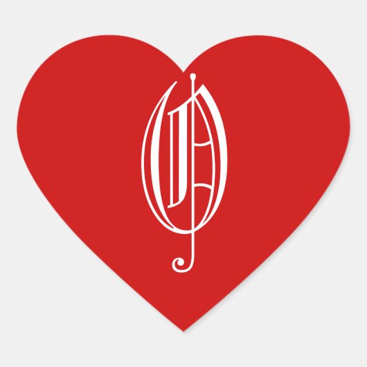 O Herz-Aufkleber (Vorderseite)