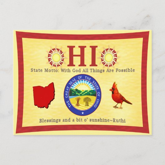 O-HI-O Ruthi aka abitosunshine Postkarte (Vorderseite)