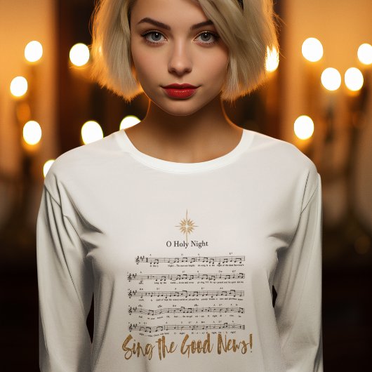 O HOLY NIGHT Christlich Hymn Frauenweihnachtsfest T-Shirt