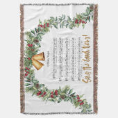 O HOLY NIGHT Christliche Weihnachtskrippe Decke (Vorderseite Vertikal)