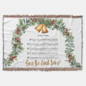 O HOLY NIGHT Christliche Weihnachtskrippe Decke (Vorderseite)