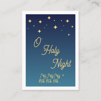 O Holy Night Elegant Christmas Prayer Card Platzkarte