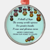 O HOLY NIGHT | Festliche Bausteine | Weihnachten Ornament Aus Metall (Vorne)