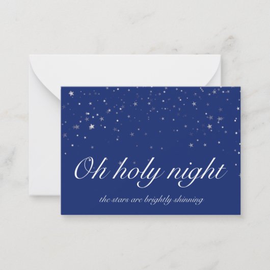 O Holy Night Flat Card Mitteilungskarte (Vorderseite)