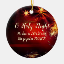 O Holy Night, His gospel is PEACE, Christmas Carol