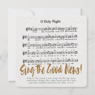 O HOLY NIGHT Minimalistische religiöse Weihnachtsf Feiertagskarte