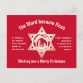 O HOLY NIGHT Nativity Christmas Feiertagspostkarte (Vorderseite)