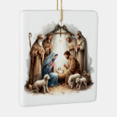 O Holy Night – Nativity Under Starlight Keramikornament (Rechts)