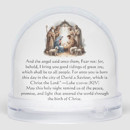 O Holy Night – Nativity Under Starlight Schneekugeln (Rückseite)