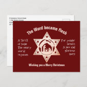 O HOLY NIGHT Nativity Weihnachten Postkarte (Vorne/Hinten)