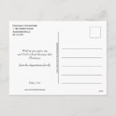 O HOLY NIGHT Nativity Weihnachten Postkarte (Rückseite)