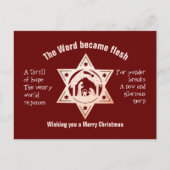 O HOLY NIGHT Nativity Weihnachten Postkarte (Vorderseite)