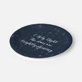 O Holy Night Stars Weihnachtslied Pappteller (Schrägansicht)