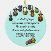 O HOLY NIGHT | Weihnachtsjahr Keramik Ornament (Hinten)