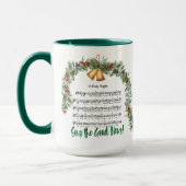 O HOLY NIGHT Weihnachtslieder & Schrift Green 15oz Tasse (Links)