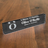 O Imitate Diamond Desk Namplate Namensplakette (Seite)