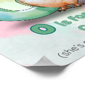 O is for Owl – Nursery Alphabet Art Print Poster (Ecke)