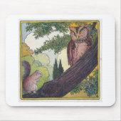 O ist die alte Eule, die in einem Baum sitzt Mousepad (Vorne)