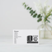 O ist für Beschäftigungstherapie Visitenkarte (Stehend Vorderseite)