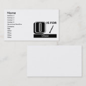 O ist für Oboe Visitenkarte (Vorne/Hinten)