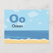 O ist für Ocean - Alphabet Flash Card Postkarte (Vorderseite)