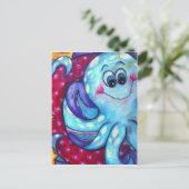 O ist für Octopus Postkarte (Stehend Vorderseite)