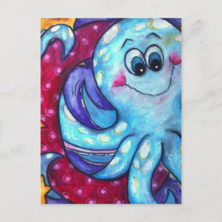 O ist für Octopus Postkarte
