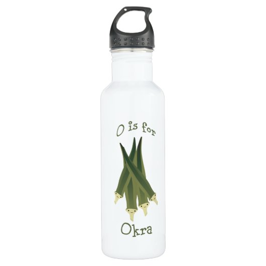 O ist für Okra. Trinkflasche (Vorderseite)