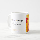 O ist für orange Alphabetkunst-Tasse Kaffeetasse (Vorderseite Links)