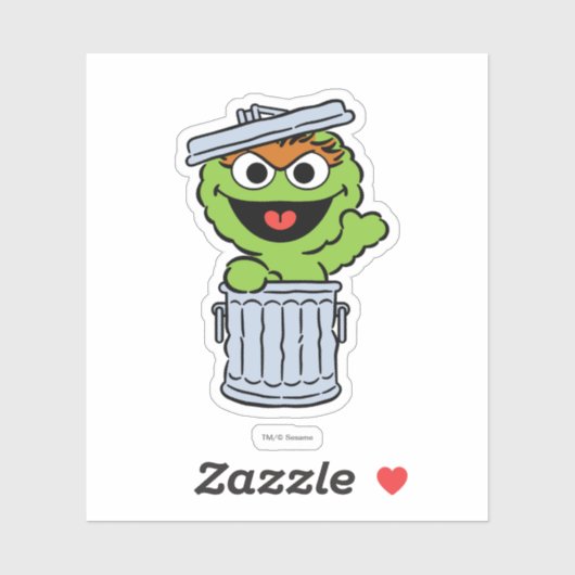 O ist für Oscar der Grouch | Name hinzufügen Aufkleber (Blatt)