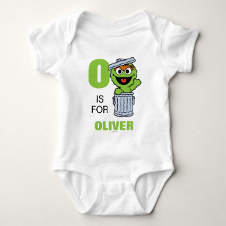 O ist für Oscar der Grouch | Name hinzufügen Baby Strampler