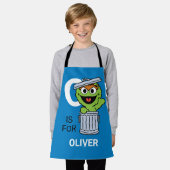 O ist für Oscar der Grouch | Name hinzufügen Schürze (Getragen)