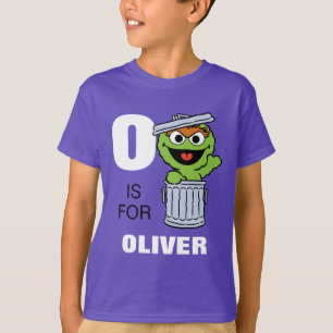O ist für Oscar der Grouch Name hinzufügen T-Shirt