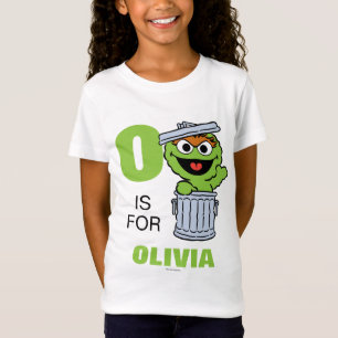 O ist für Oscar der Grouch Name hinzufügen T-Shirt
