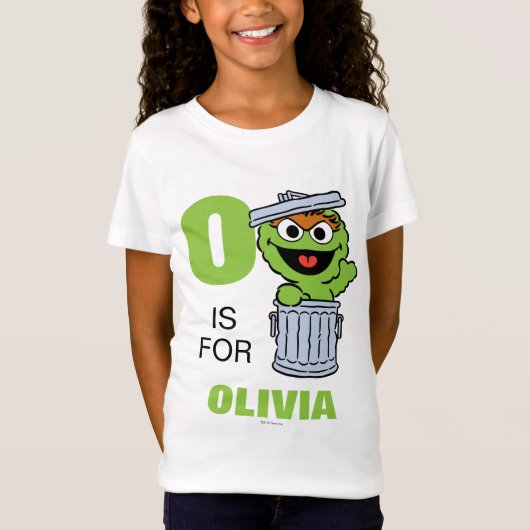 O ist für Oscar der Grouch | Name hinzufügen T-Shirt (Vorderseite)