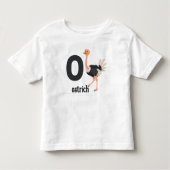 O ist für Ostrich: Adorable Alphabet Learning Kleinkind T-shirt (Vorderseite)