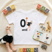 O ist für Ostrich: Adorable Alphabet Learning Kleinkind T-shirt