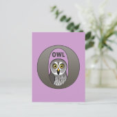 O ist für Owl Postkarte (Stehend Vorderseite)