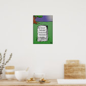 O.J. akzeptiert das Challenge Poster (Küche)