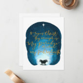 O Jesus Christus, dein Manger ist eine flache Kart Mitteilungskarte (Vorderseite/Rückseite Beispiel)