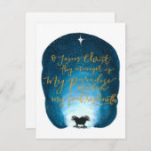 O Jesus Christus, dein Manger ist eine flache Kart Mitteilungskarte (Vorne/Hinten)